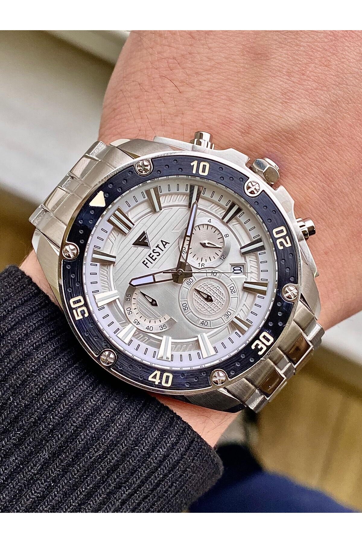 Fiesta Çelik Kordonlu Erkek Kol Saati (F24081M) 2